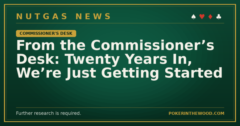 From the Commissioner’s Desk: Twenty Years In, We’re Just Getting Started