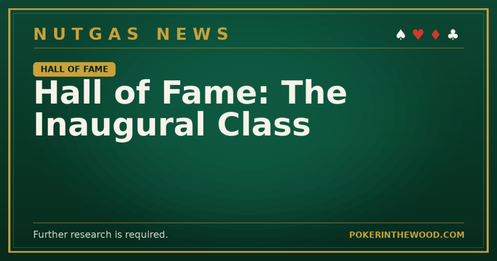 Hall of Fame: The Inaugural Class