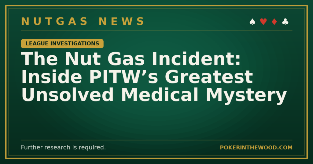 The Nut Gas Incident: Inside PITW’s Greatest Unsolved Medical Mystery