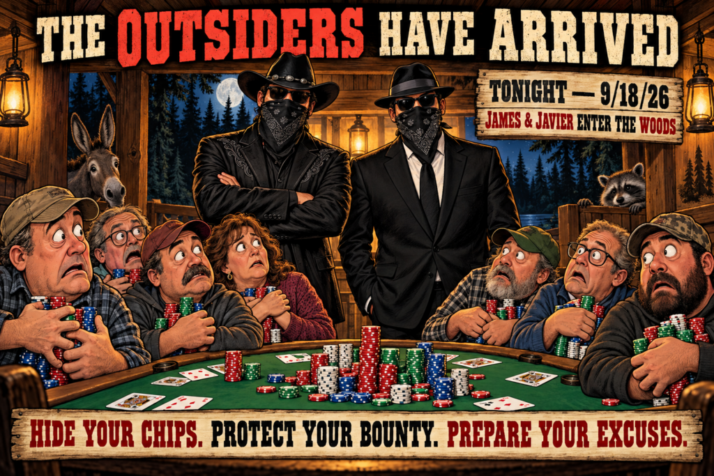 THE OUTSIDERS HAVE ARRIVED: JAMES AND JAVIER ENTER THE WOODS